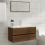 Mueble de lavabo madera de ingeniería roble marrón 90x38,5x45cm de vidaXL, Muebles de baño - Ref: Foro24-815656, Precio: 66,0...