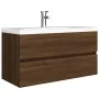 Mueble de lavabo madera de ingeniería roble marrón 90x38,5x45cm de vidaXL, Muebles de baño - Ref: Foro24-815656, Precio: 66,0...