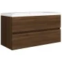 Mueble de lavabo madera de ingeniería roble marrón 90x38,5x45cm de vidaXL, Muebles de baño - Ref: Foro24-815656, Precio: 66,0...