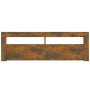 Mueble de TV con luces LED color roble ahumado 120x35x40 cm de vidaXL, Muebles TV - Ref: Foro24-815687, Precio: 77,50 €, Desc...