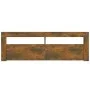 TV cabinet with LED lights smoked oak color 120x35x40 cm by vidaXL, TV Furniture - Ref: Foro24-815687, Price: 57,87 €, Discou...