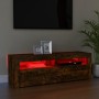 TV-Schrank mit LED-Leuchten, Farbe Eiche geräuchert, 120 x 35 x 40 cm von vidaXL, TV-Möbel - Ref: Foro24-815687, Preis: 75,33...