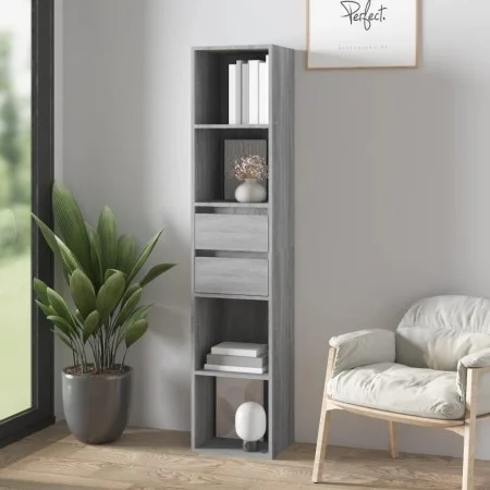 Sonoma gray plywood shelving 36x30x171 cm by vidaXL, Bookcases and shelves - Ref: Foro24-815535, Price: 74,34 €, Discount: %