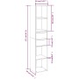 Estantería de madera contrachapada gris Sonoma 36x30x171 cm de vidaXL, Librerías y estanterías - Ref: Foro24-815535, Precio: ...