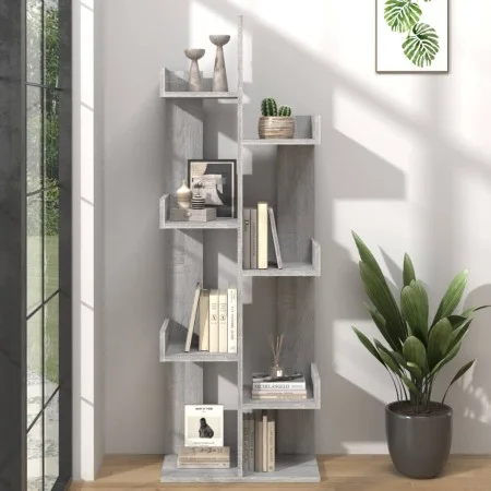 Sonoma gray plywood shelving 48x25.5x140 cm by vidaXL, Bookcases and shelves - Ref: Foro24-816006, Price: 56,56 €, Discount: %