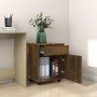 Armario ruedas madera contrachapada roble ahumado 45x38x54 cm de vidaXL, Taquillas y armarios de almacenamiento - Ref: Foro24...