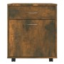 Armario ruedas madera contrachapada roble ahumado 45x38x54 cm de vidaXL, Taquillas y armarios de almacenamiento - Ref: Foro24...