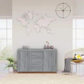 Sonoma graues Sperrholz-Sideboard 120x36x69 cm von vidaXL, Sideboards - Ref: Foro24-815493, Preis: 139,21 €, Rabatt: %