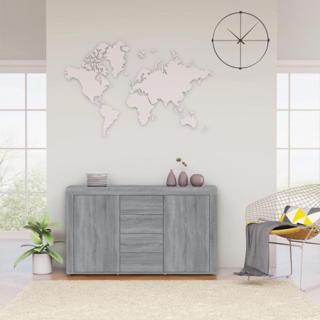 Sonoma graues Sperrholz-Sideboard 120x36x69 cm von vidaXL, Sideboards - Ref: Foro24-815493, Preis: 141,03 €, Rabatt: %