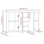 Aparador de madera contrachapada gris Sonoma 120x36x69 cm de vidaXL, Aparadores - Ref: Foro24-815493, Precio: 146,17 €, Descu...