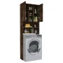 Smoked oak washing machine cabinet 64x24x190 cm by vidaXL, Accessories for washing machines and dryers - Ref: Foro24-815957, ...