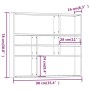 Wandregal aus geräuchertem Eichensperrholz, 90 x 16 x 78 cm von vidaXL, Regale und Regale - Ref: Foro24-815558, Preis: 51,44 ...