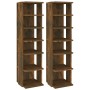 Shoe rack 2 pcs smoked oak plywood 27.5x27x102cm by vidaXL, Shoe racks and shoe organizers - Ref: Foro24-815973, Price: 72,04...