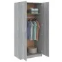 Sonoma grau Sperrholz Kleiderschrank 80x52x180 cm von vidaXL, Kleiderschränke - Ref: Foro24-815352, Preis: 211,40 €, Rabatt: %