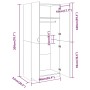 Armario madera contrachapada gris Sonoma 90x52x200 cm de vidaXL, Armarios roperos - Ref: Foro24-815355, Precio: 204,33 €, Des...