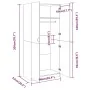 Kleiderschrank aus grauem Sonoma-Sperrholz, 90 x 52 x 200 cm von vidaXL, Kleiderschränke - Ref: Foro24-815355, Preis: 194,12 ...