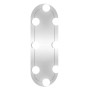 Espejo de pared ovalado con luces LED vidrio 15x40 cm