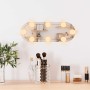Espejo de pared ovalado con luces LED vidrio 15x40 cm