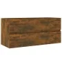 Mueble lavabo madera contrachapada roble ahumado 100x38,5x45 cm de vidaXL, Muebles de baño - Ref: Foro24-815657, Precio: 56,4...