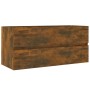 Vanity unit made of smoked oak plywood, 100x38.5x45 cm by vidaXL, Bathroom furniture - Ref: Foro24-815657, Price: 57,26 €, Di...