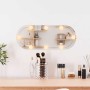 Espejo de pared ovalado con luces LED vidrio 20x50 cm