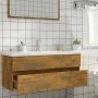 Mueble lavabo madera contrachapada roble ahumado 100x38,5x45 cm de vidaXL, Muebles de baño - Ref: Foro24-815657, Precio: 56,4...