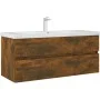 Mueble lavabo madera contrachapada roble ahumado 100x38,5x45 cm de vidaXL, Muebles de baño - Ref: Foro24-815657, Precio: 56,4...