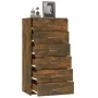 Sideboard with 6 drawers smoked oak plywood 50x34x96 cm by vidaXL, Sideboards - Ref: Foro24-815363, Price: 96,53 €, Discount: %