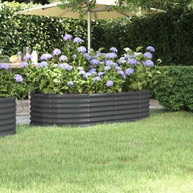 Jardinera arriate acero galvanizado antracita 152x80x36 cm Jardinera arriate acero galvanizado antracita 152x80x36 cm