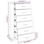 Sideboard mit 6 Schubladen aus geräuchertem Eichensperrholz 50x34x96 cm von vidaXL, Sideboards - Ref: Foro24-815363, Preis: 9...