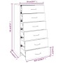 Sideboard mit 6 Schubladen aus geräuchertem Eichensperrholz 50x34x96 cm von vidaXL, Sideboards - Ref: Foro24-815363, Preis: 9...