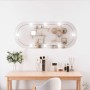 Espejo de pared ovalado con luces LED vidrio 25x60 cm