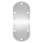 Espejo de pared ovalado con luces LED vidrio 25x60 cm