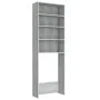 Sonoma grauer Waschmaschinenschrank 64x24x190 cm von vidaXL, Zubehör für Waschmaschinen und Trockner - Ref: Foro24-815952, Pr...