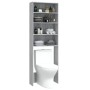 Sonoma grauer Waschmaschinenschrank 64x24x190 cm von vidaXL, Zubehör für Waschmaschinen und Trockner - Ref: Foro24-815952, Pr...