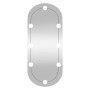 Espejo de pared ovalado con luces LED vidrio 30x70 cm
