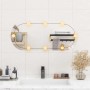 Espejo de pared ovalado con luces LED vidrio 35x80 cm