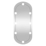 Espejo de pared ovalado con luces LED vidrio 35x80 cm