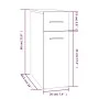 Medizinschrank aus grauem Sonoma-Sperrholz, 20 x 45,5 x 60 cm von vidaXL, Schließfächer und Lagerschränke - Ref: Foro24-81586...