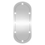 Espejo de pared ovalado con luces LED vidrio 40x90 cm