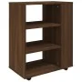 Wardrobe with wheels brown oak plywood 60x35x75cm by vidaXL, Lockers and storage cabinets - Ref: Foro24-815968, Price: 58,59 ...