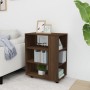 Armario con ruedas madera contrachapada roble marrón 60x35x75cm