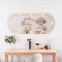 Espejo de pared ovalado con luces LED vidrio 45x100 cm