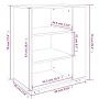 Wardrobe with wheels brown oak plywood 60x35x75cm by vidaXL, Lockers and storage cabinets - Ref: Foro24-815968, Price: 58,59 ...