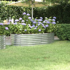 Jardinera arriate acero galvanizado plata 152x80x36 cm