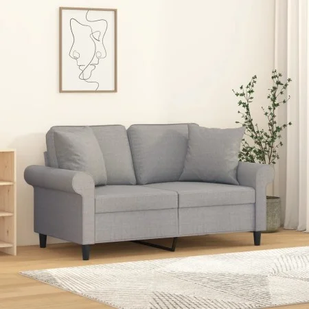 Decorative cushions 2 pcs light gray fabric 40x40 cm by vidaXL, Cushions - Ref: Foro24-349471, Price: 20,12 €, Discount: %