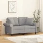 Cojines decorativos 2 uds tela gris claro 40x40 cm de vidaXL, Cojines - Ref: Foro24-349471, Precio: 20,63 €, Descuento: %