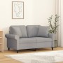 Dekokissen 2 Stück hellgrauer Stoff 40x40 cm von vidaXL, Kissen - Ref: Foro24-349471, Preis: 20,63 €, Rabatt: %