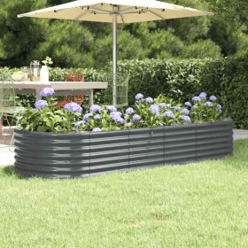 Jardinera arriate acero galvanizado antracita 224x80x36 cm
