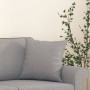 Dekokissen 2 Stück hellgrauer Stoff 40x40 cm von vidaXL, Kissen - Ref: Foro24-349471, Preis: 20,63 €, Rabatt: %